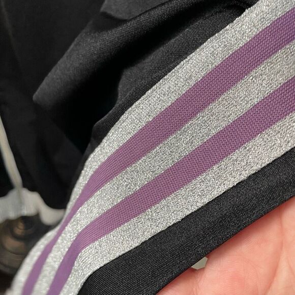 Y2K Baby Phat Track Jacket Bling Cat Black Purple Silver Metallic 3X - Picture 8 of 9